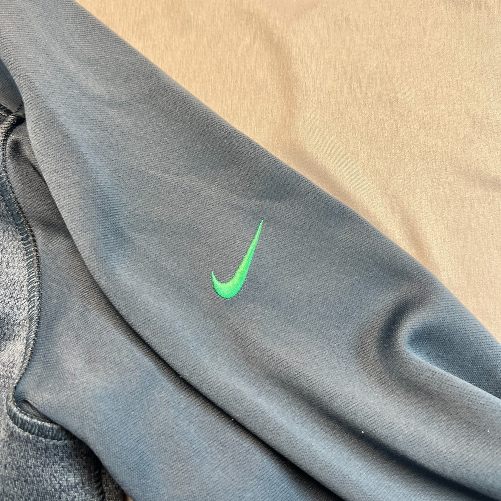Nike Golf Tour Performance Dri Fit Shirt Mens M Heathered Blue 1/2 Zip Pullover - Picture 7 of 9